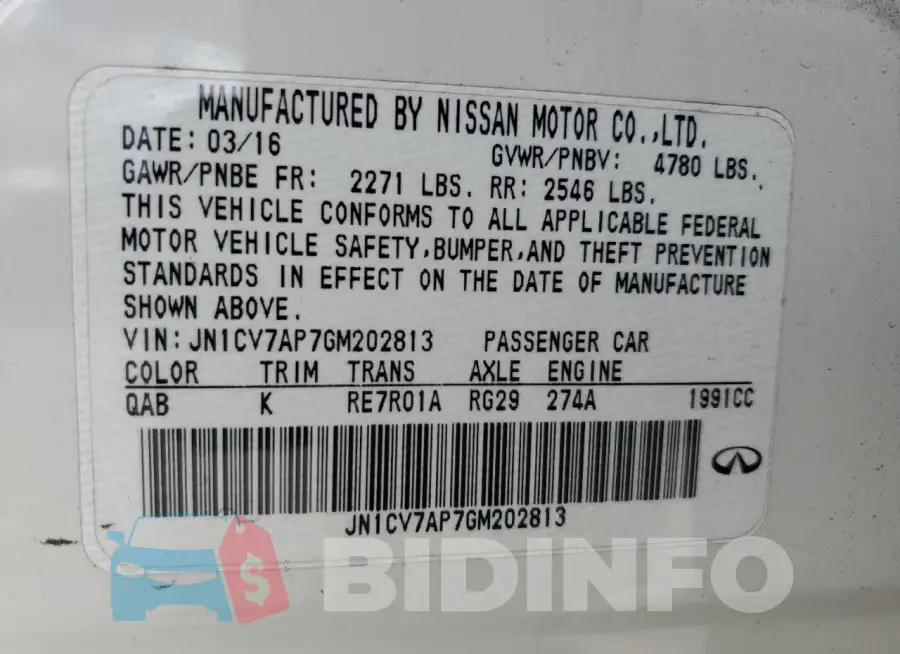 JN1CV7AP7GM202813 Photo# 13