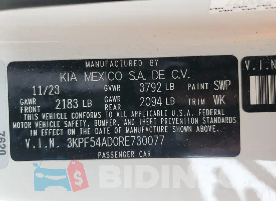 3KPF54AD0RE730077 Photo# 12