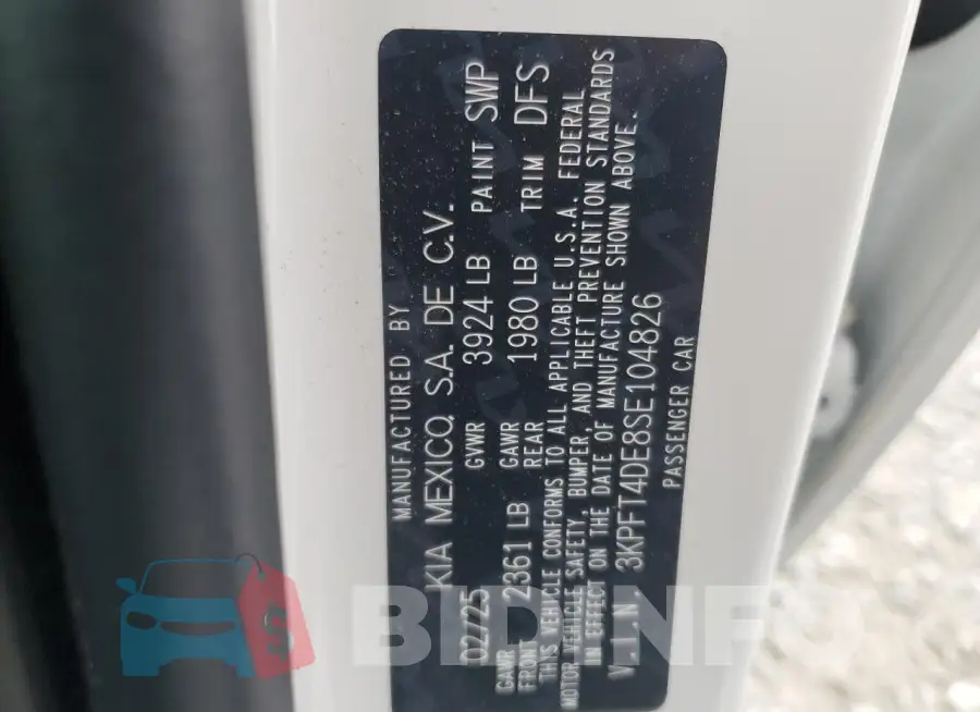 3KPFT4DE8SE104826 Photo# 12