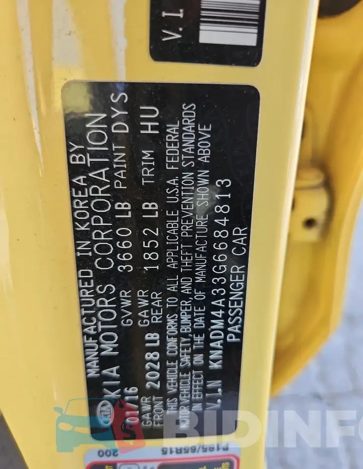 KNADM4A33G6684813 Photo# 12
