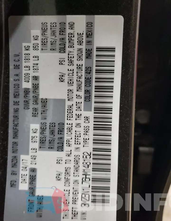 3MZBN1L76HM148152 Photo# 12