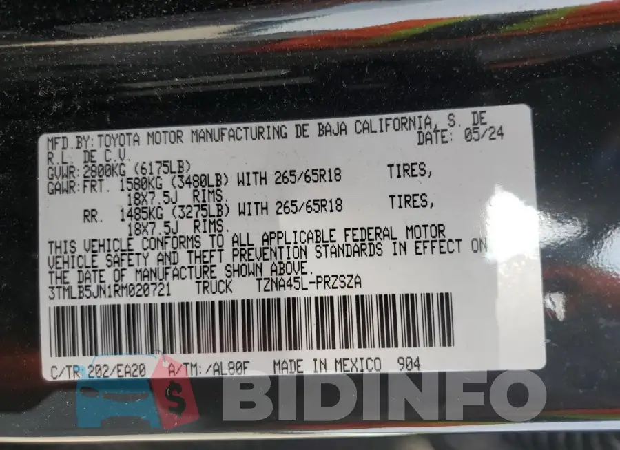 3TMLB5JN1RM020721 Photo# 12
