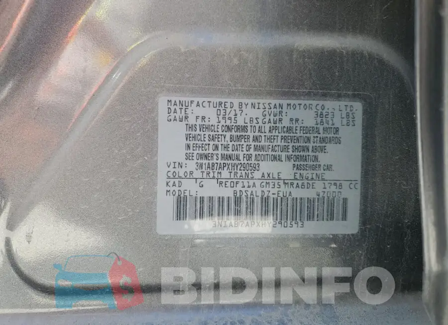 3N1AB7APXHY290593 Photo# 12