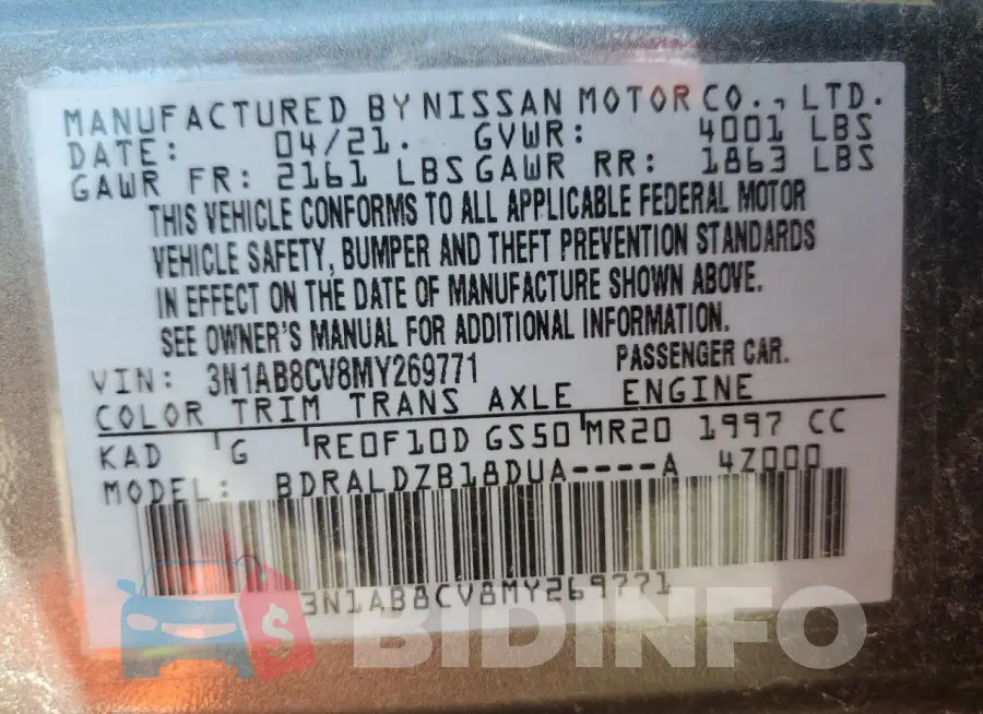3N1AB8CV8MY269771 Photo# 12