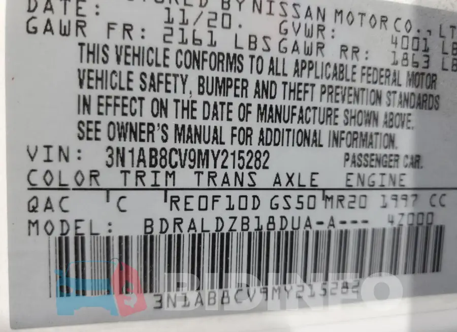 3N1AB8CV9MY215282 Photo# 12