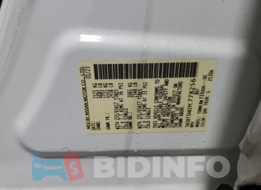 5N1BT3AB2PC778256 Photo# 14