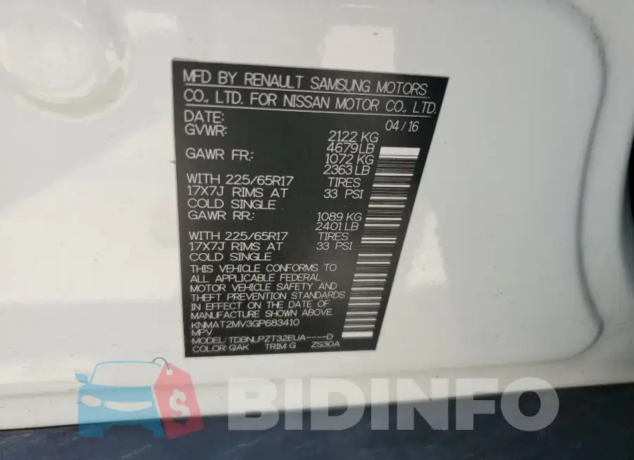 KNMAT2MV3GP683410 Photo# 13