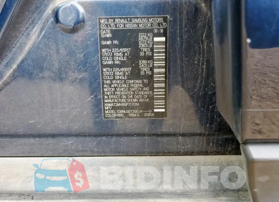 KNMAT2MV8GP717034 Photo# 14