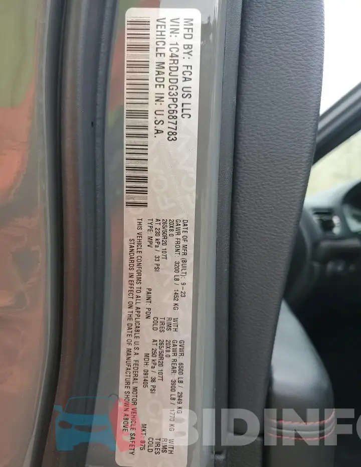 1C4RDJDG3PC687783 Photo# 13