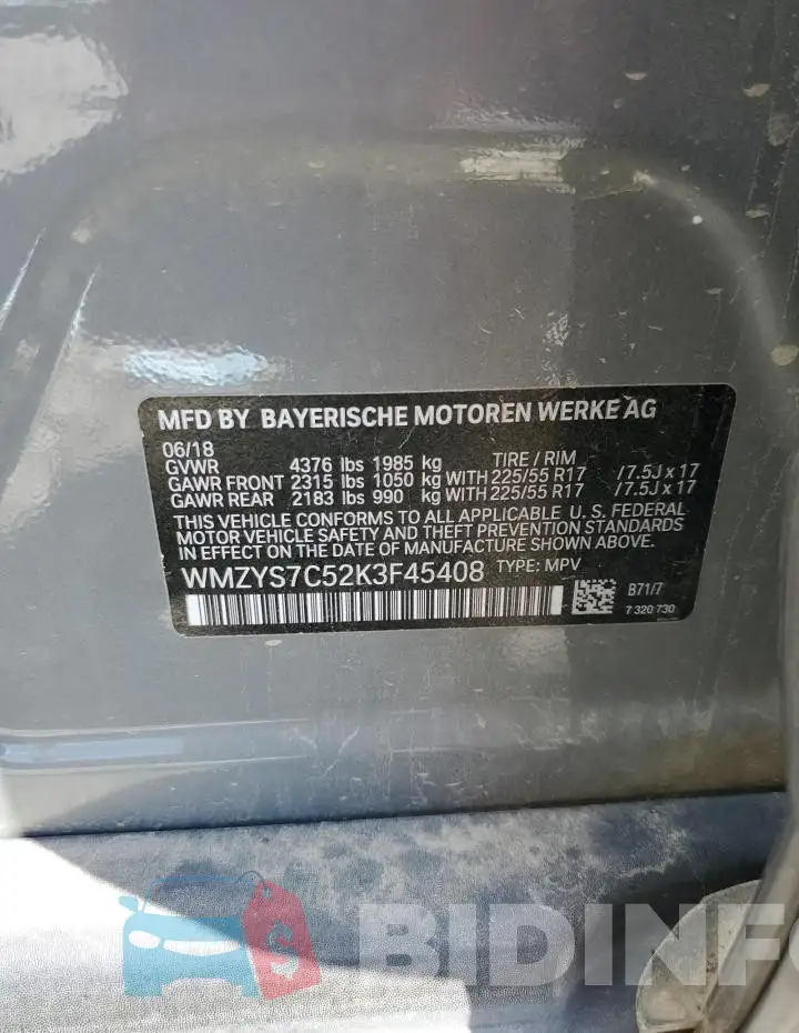 WMZYS7C52K3F45408 Photo# 13