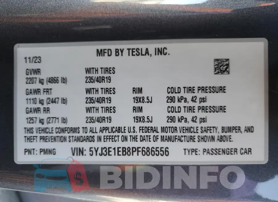 5YJ3E1EB8PF686556 Photo# 12