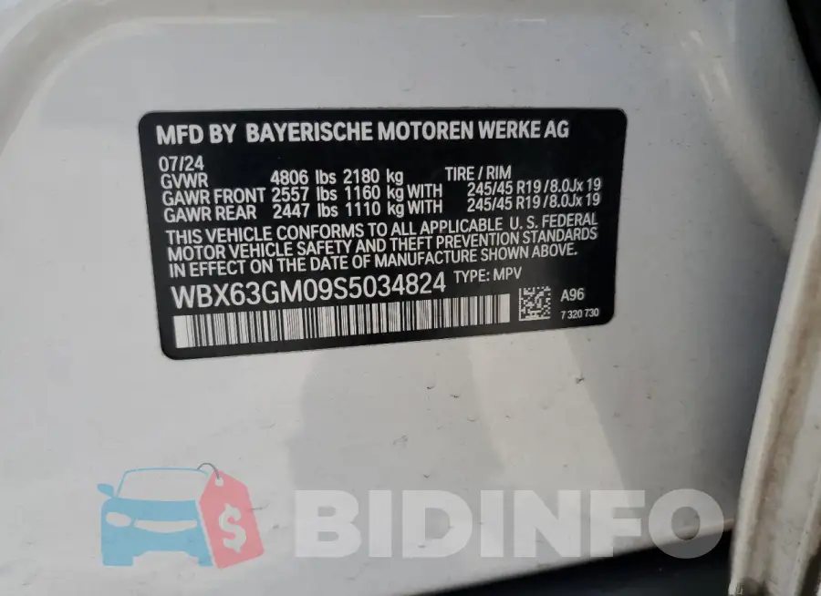 WBX63GM09S5034824 Photo# 14