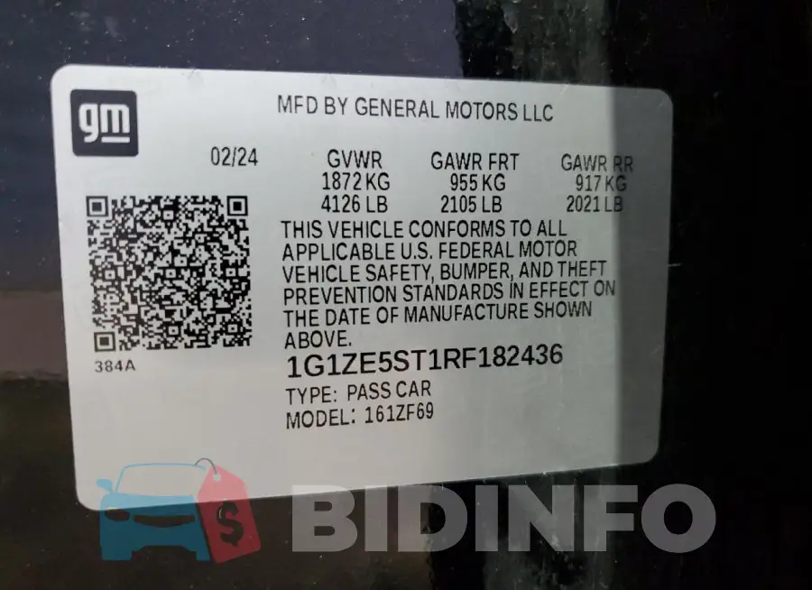 1G1ZE5ST1RF182436 Photo# 12