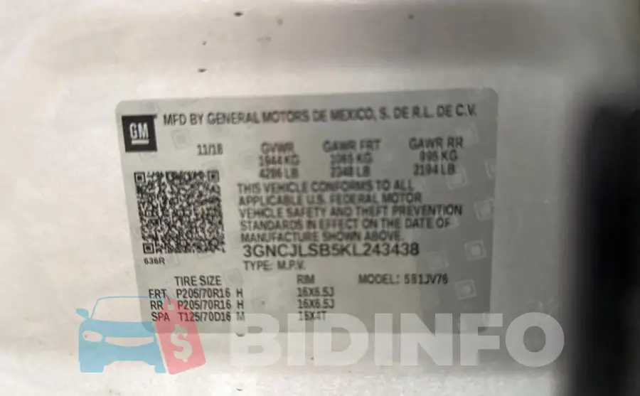 3GNCJLSB5KL243438 Photo# 10