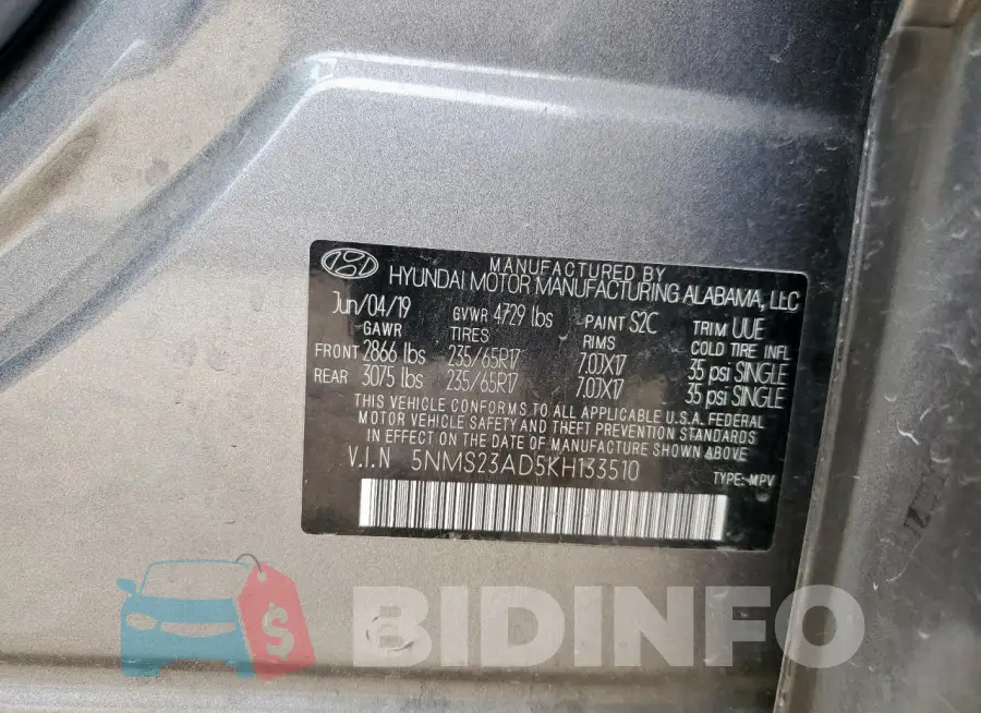 5NMS23AD5KH133510 Photo# 12