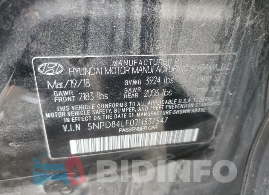 5NPD84LF0JH337547 Photo# 13