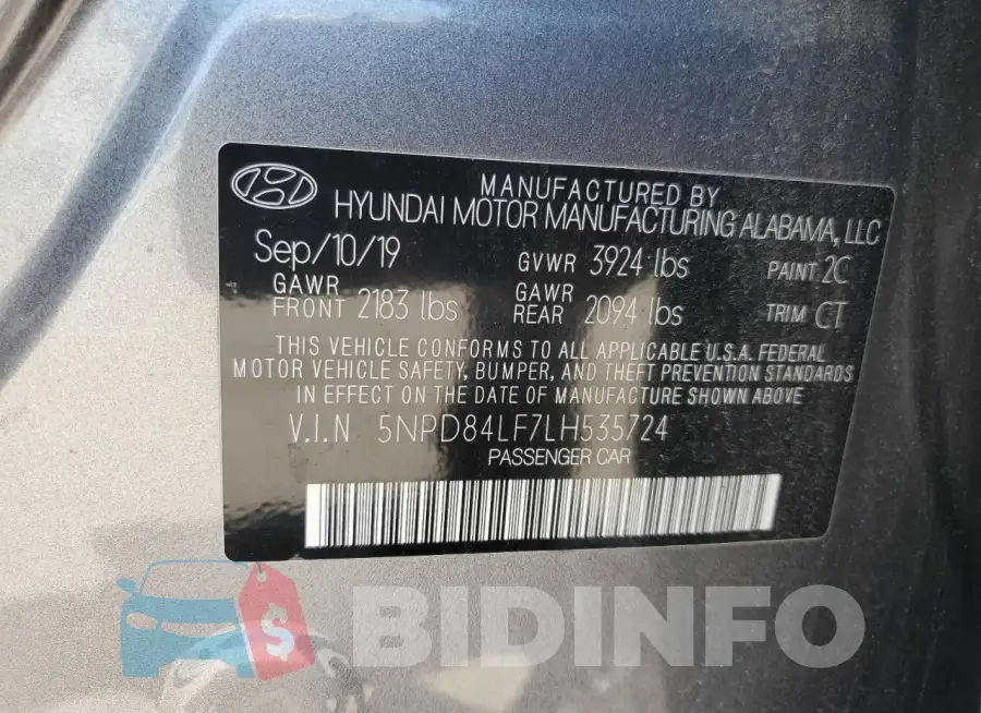 5NPD84LF7LH535724 Photo# 12