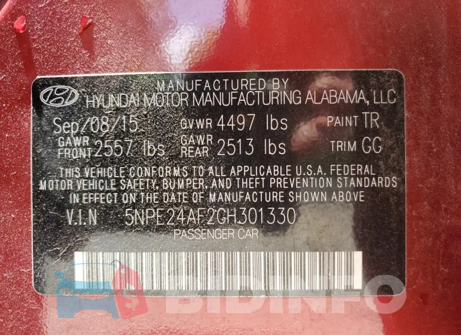 5NPE24AF2GH301330 Photo# 12