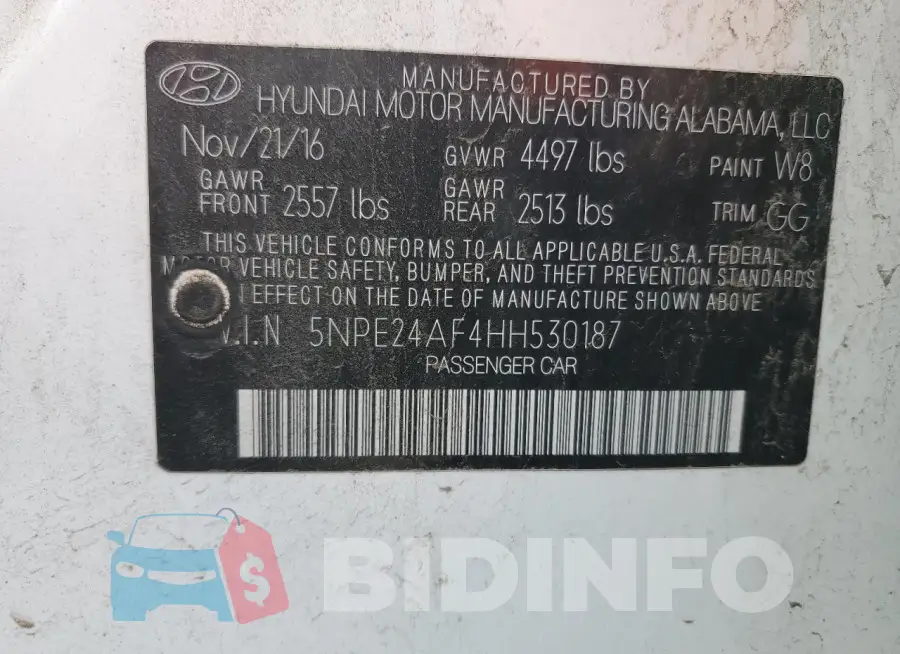 5NPE24AF4HH530187 Photo# 12