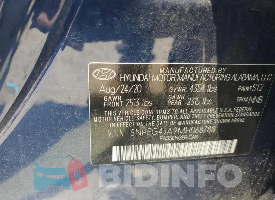 5NPEG4JA9MH068788 Photo# 13