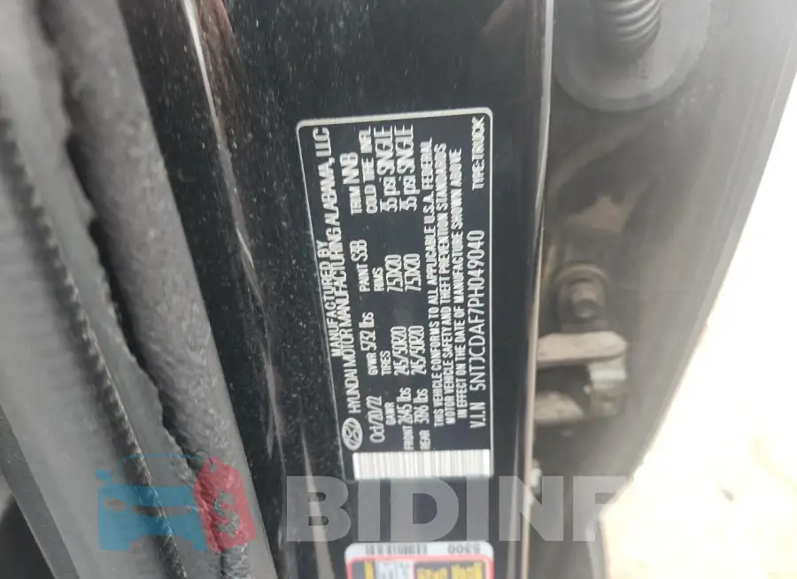 5NTJCDAF7PH049040 Photo# 12