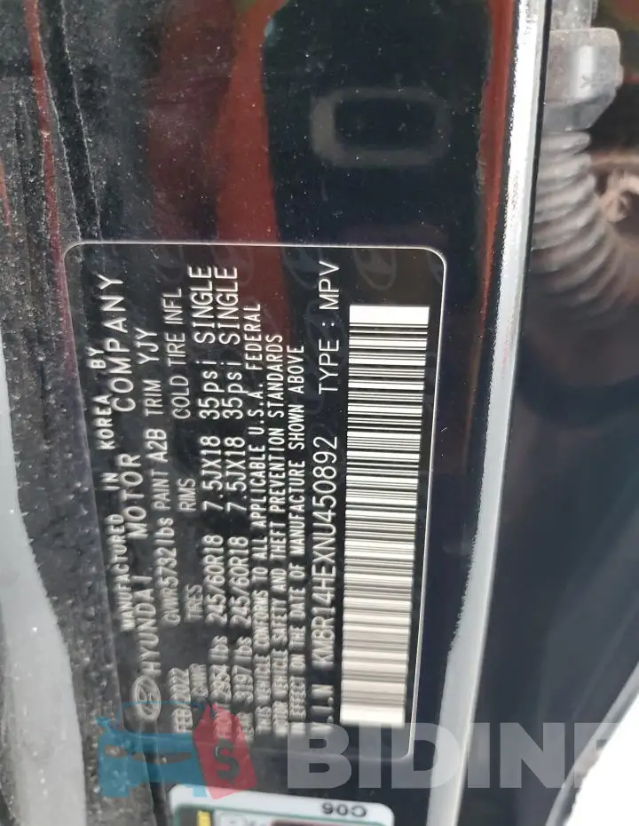 KM8R14HEXNU450892 Photo# 13