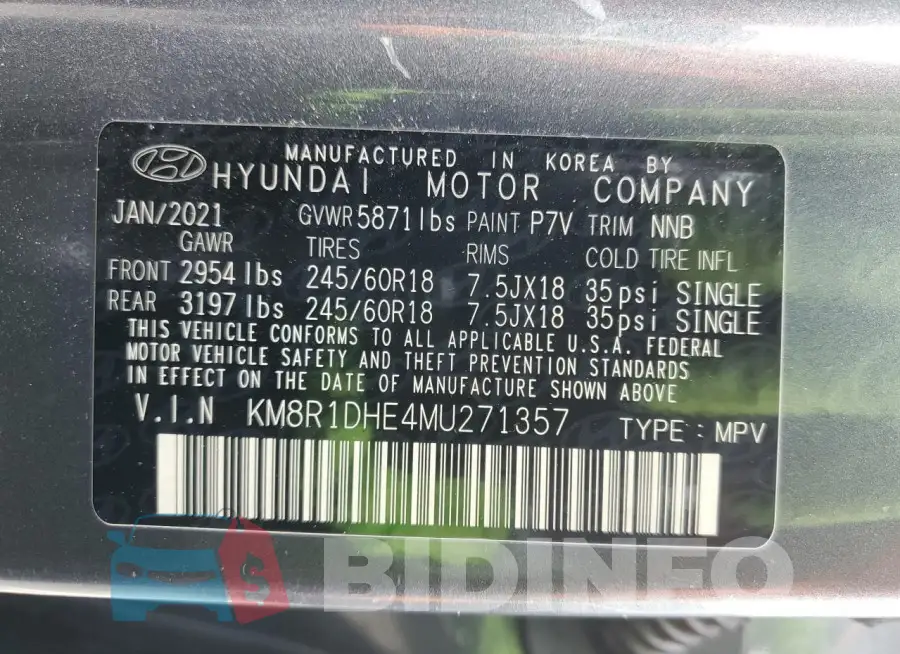 KM8R1DHE4MU271357 Photo# 12