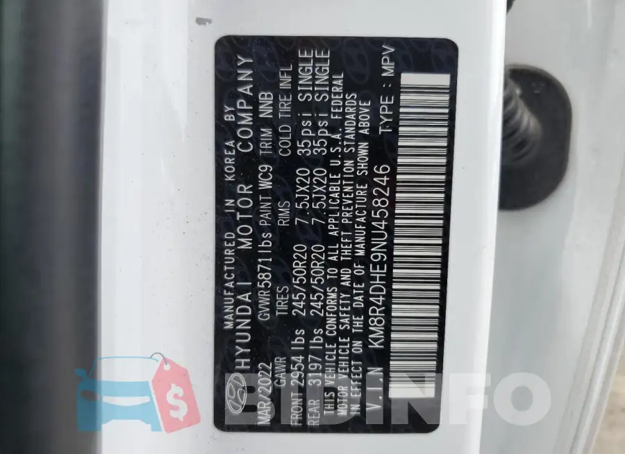 KM8R4DHE9NU458246 Photo# 13