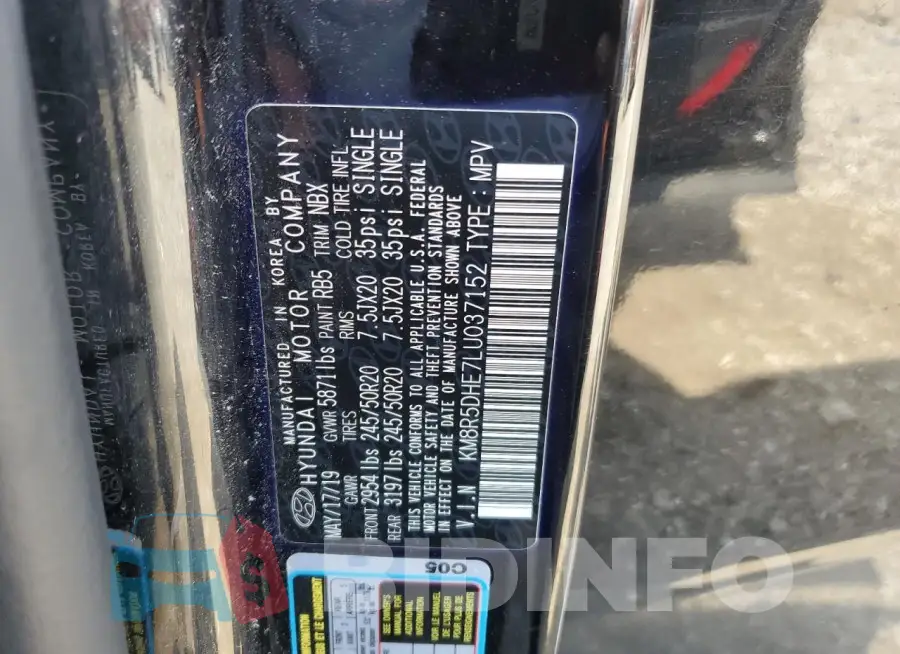 KM8R5DHE7LU037152 Photo# 13