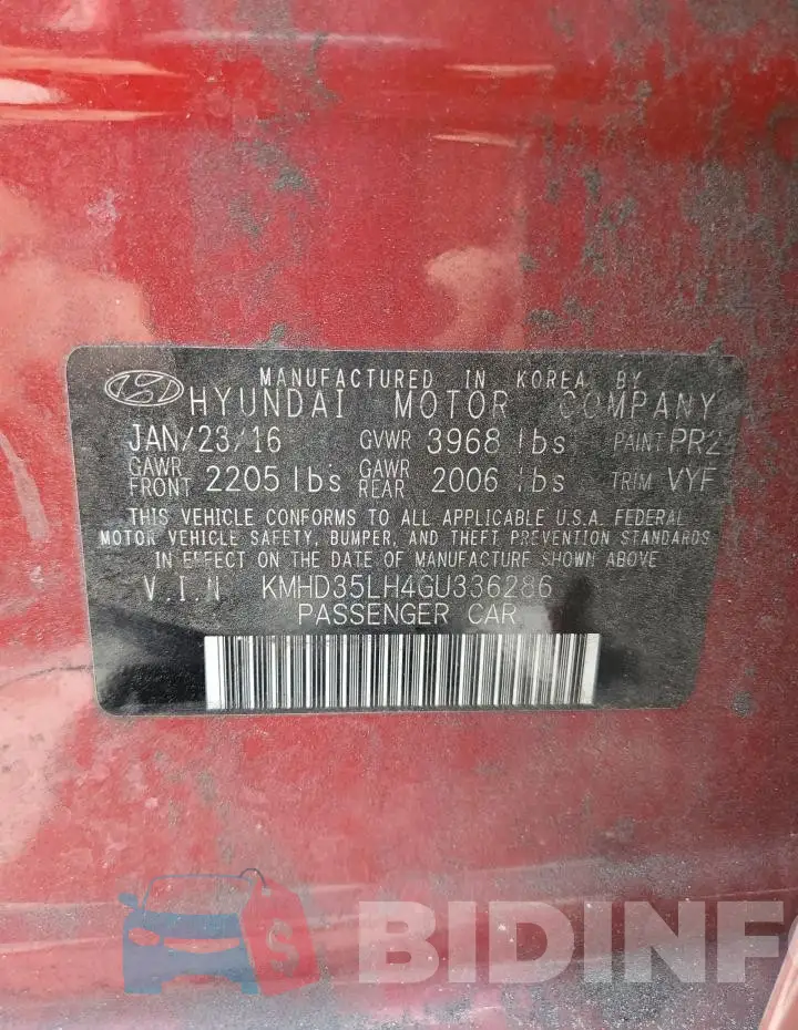 KMHD35LH4GU336286 Photo# 13