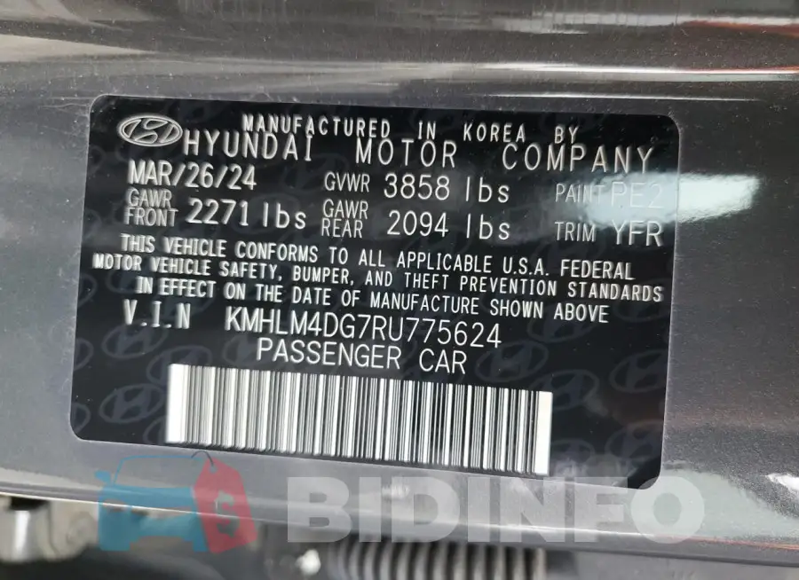 KMHLM4DG7RU775624 Photo# 12