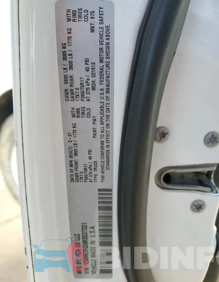 1C6RR7FG5MS537331 Photo# 12