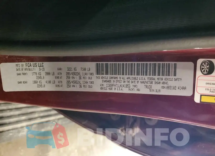 1C6SRFHT1LN141853 Photo# 12