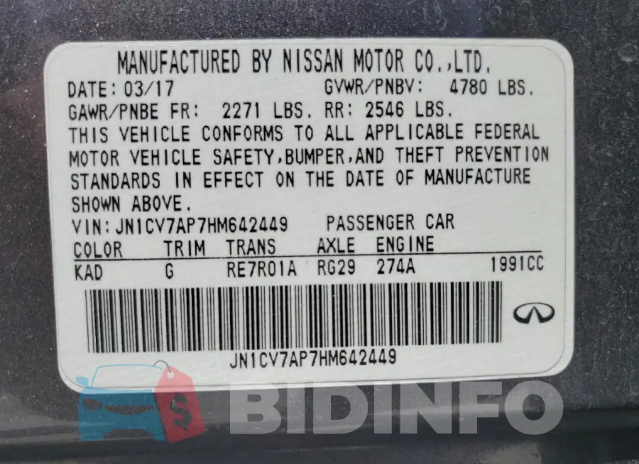 JN1CV7AP7HM642449 Photo# 12