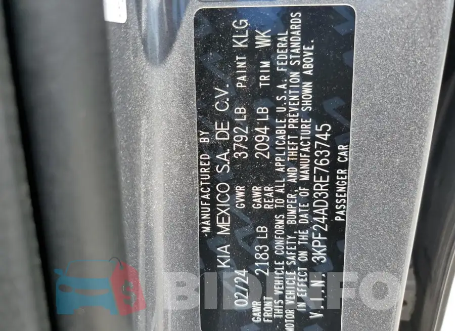 3KPF24AD3RE763745 Photo# 12