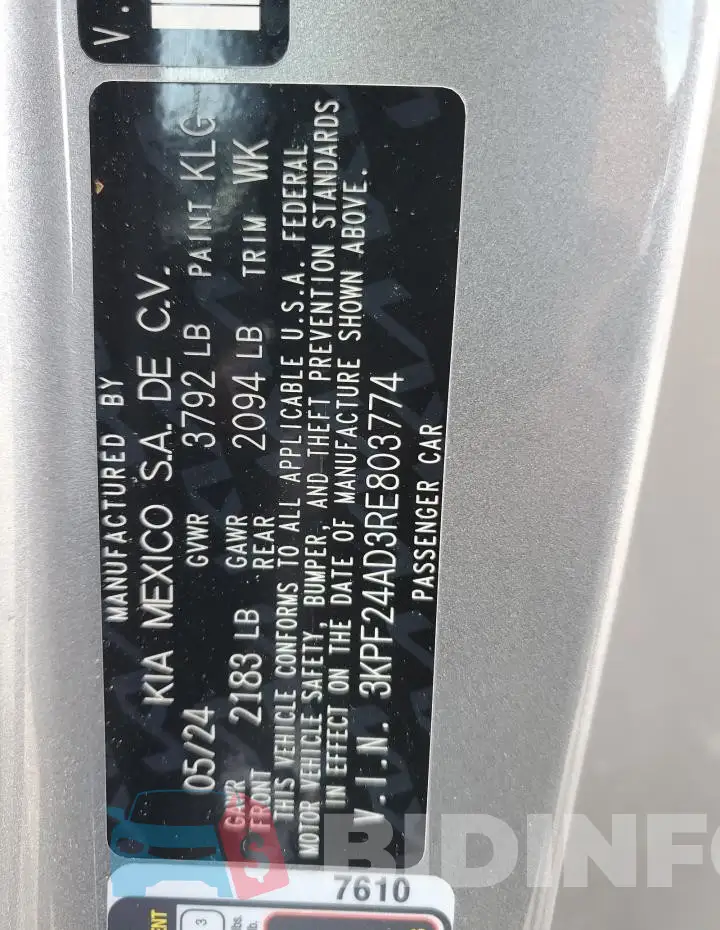 3KPF24AD3RE803774 Photo# 12