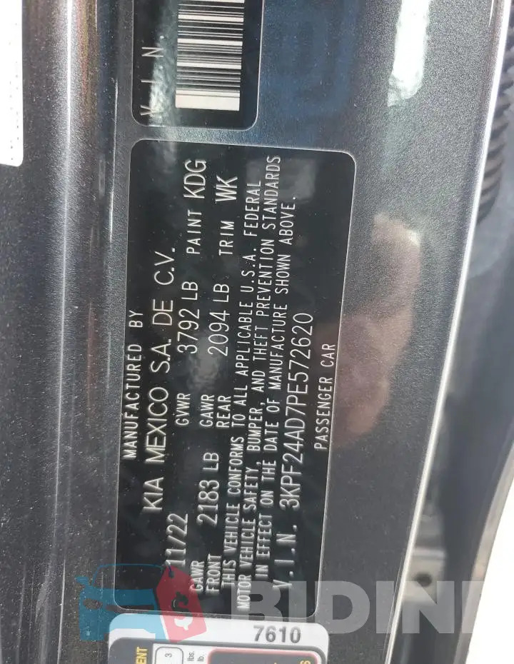 3KPF24AD7PE572620 Photo# 13