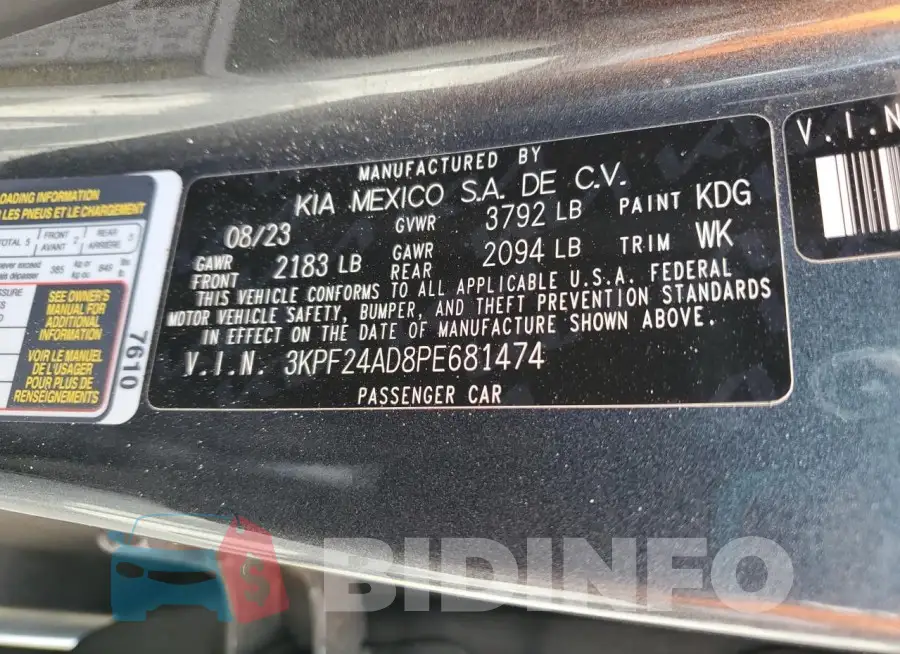 3KPF24AD8PE681474 Photo# 12