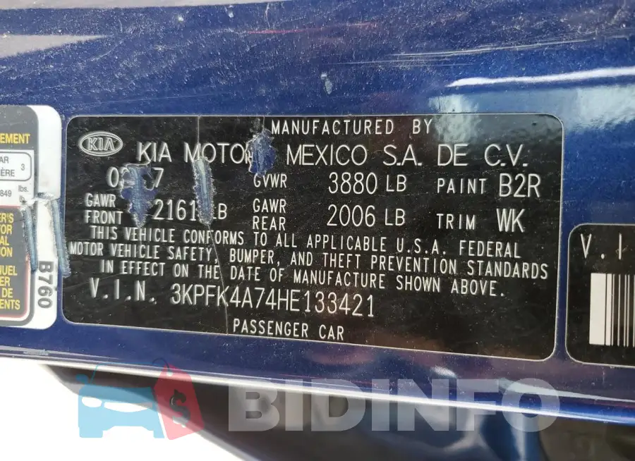 3KPFK4A74HE133421 Photo# 12