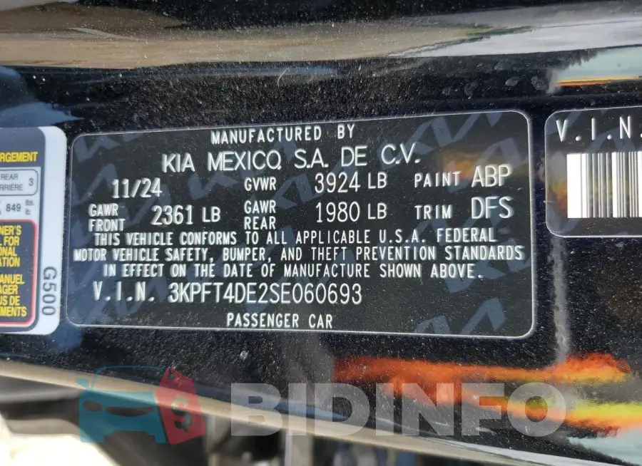 3KPFT4DE2SE060693 Photo# 12