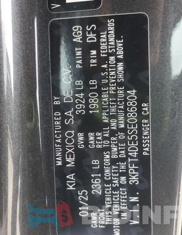 3KPFT4DE5SE086804 Photo# 13