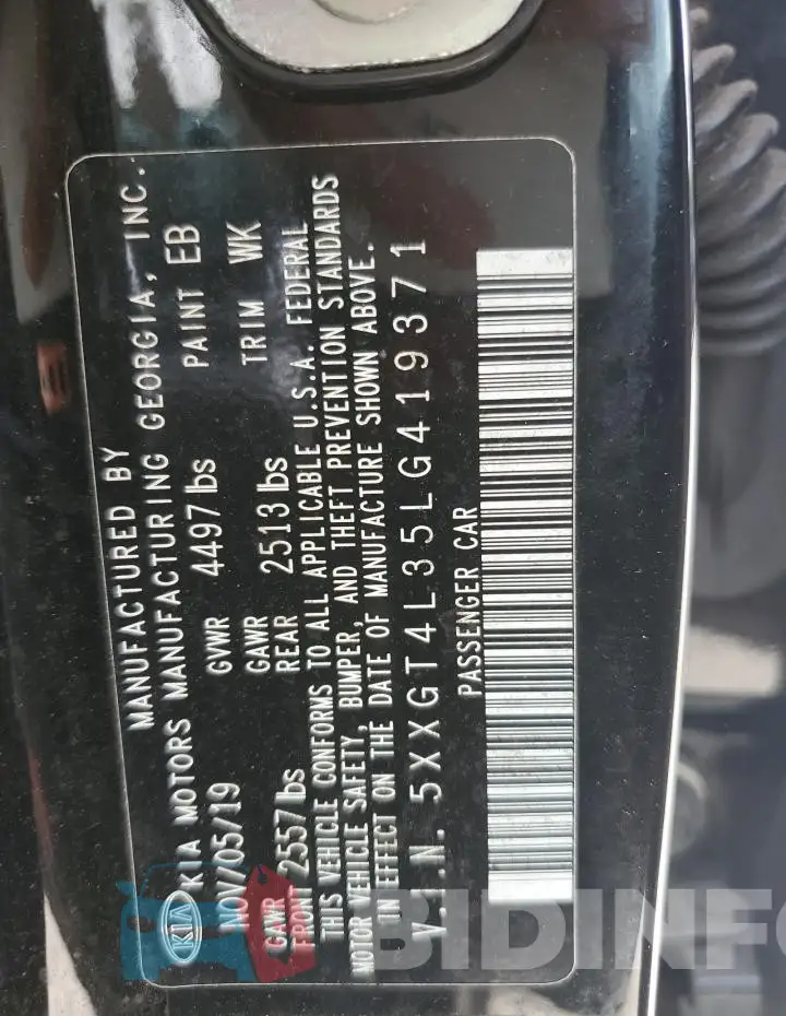 5XXGT4L35LG419371 Photo# 13