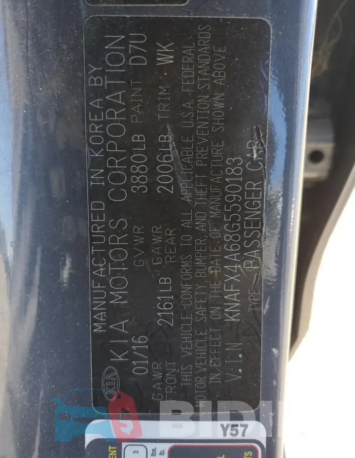 KNAFX4A68G5590183 Photo# 12