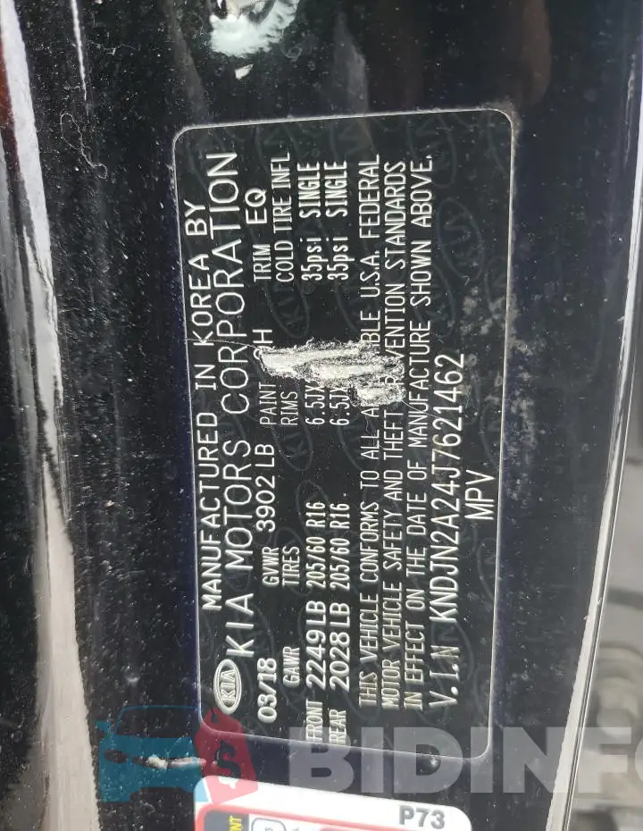 KNDJN2A24J7621462 Photo# 12