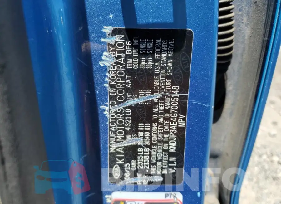 KNDJP3AE4G7005148 Photo# 14