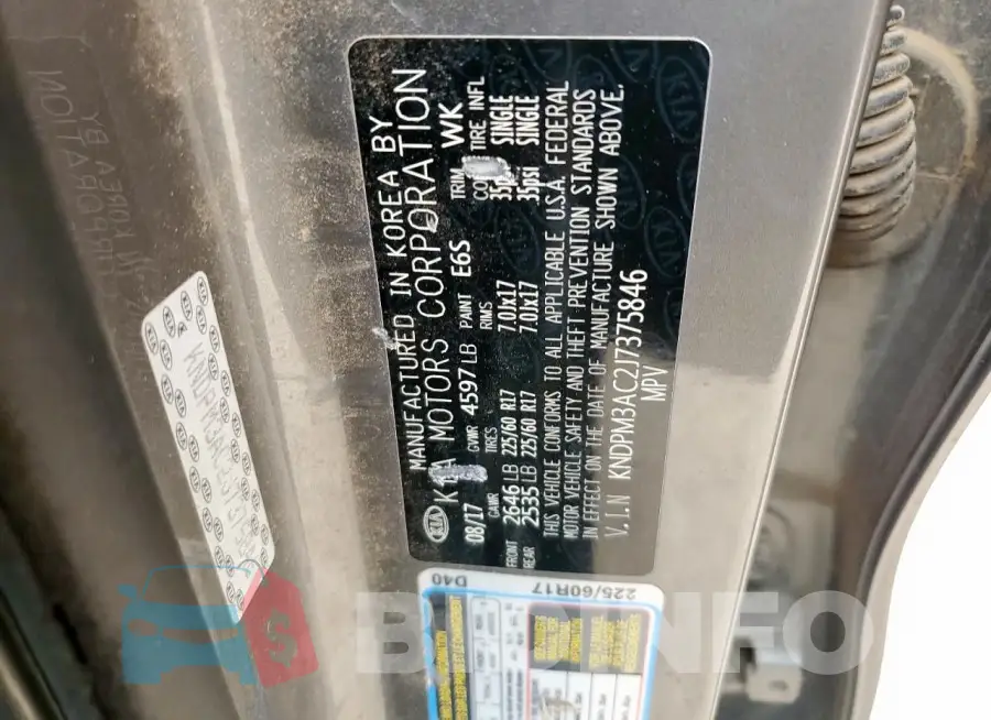 KNDPM3AC2J7375846 Photo# 13
