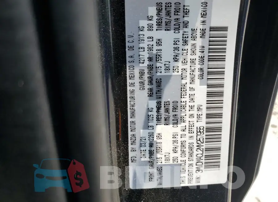 3MVDMACL2MM257955 Photo# 13