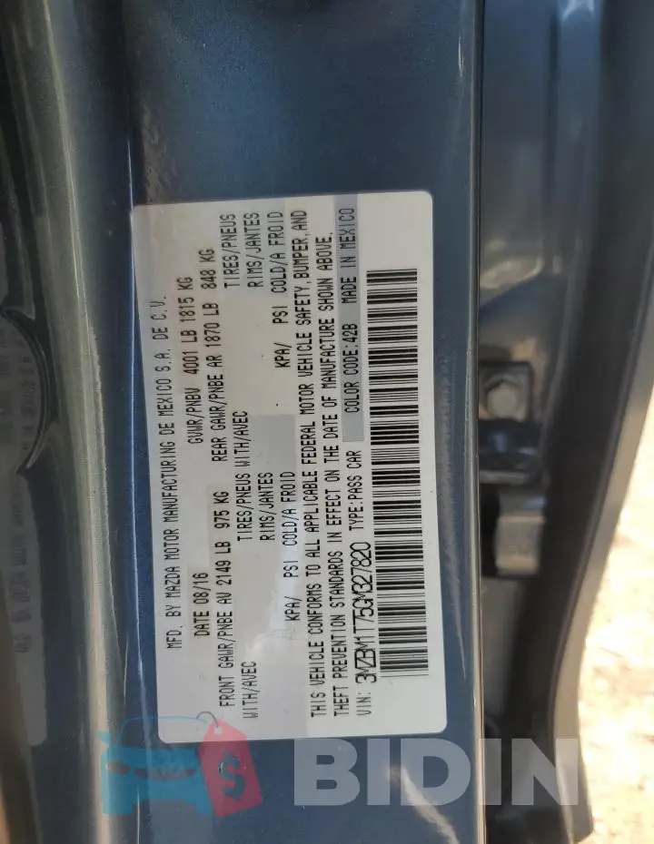 3MZBM1T75GM327820 Photo# 12