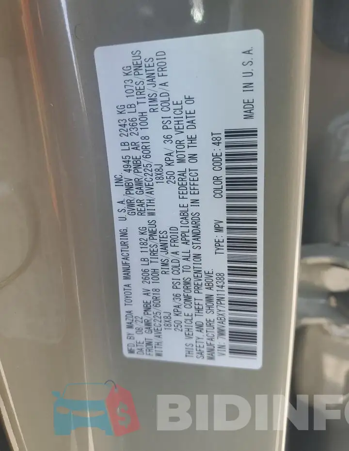 7MMVABXY7PN114388 Photo# 13