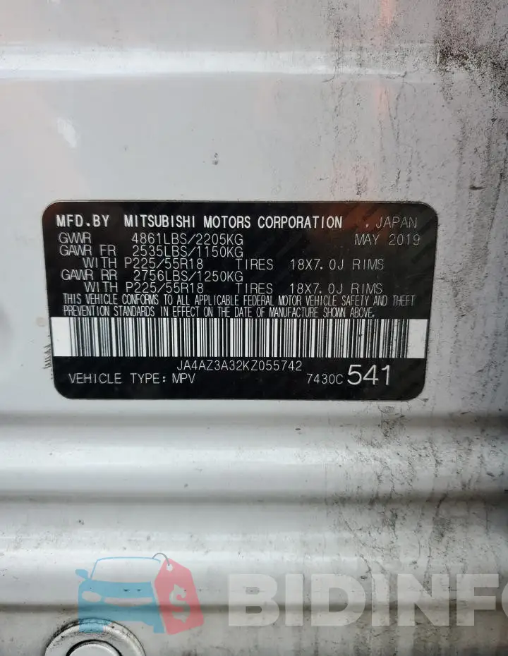 JA4AZ3A32KZ055742 Photo# 13